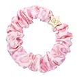 By Eloise London Gold Star Silk Scrunchie - Pink Leopard