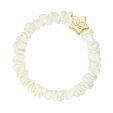 By Eloise London Gold Star Skinny Silk Scrunchie